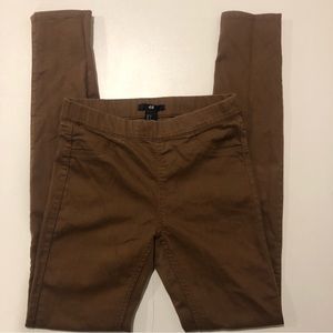 H&M Jeggings Womens size 2 Brown Color
